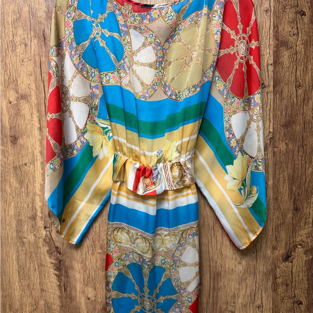 Floral Multicolor Women's Dress - Picture 4 of 4